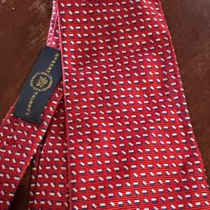 Robert Talbott Geometric Red and White and blueTie